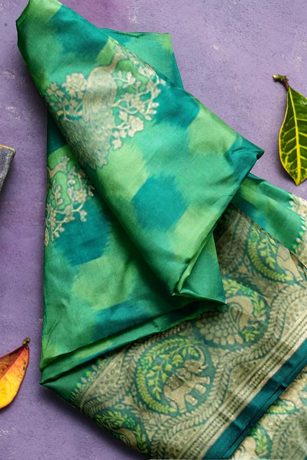 Green Bangalore Soft Silk Saree