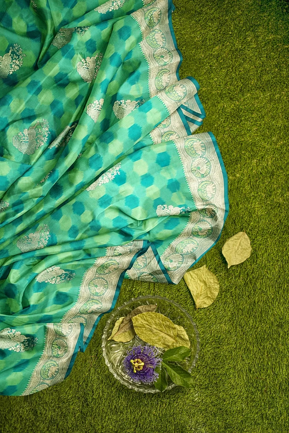 Green Bangalore Soft Silk Saree