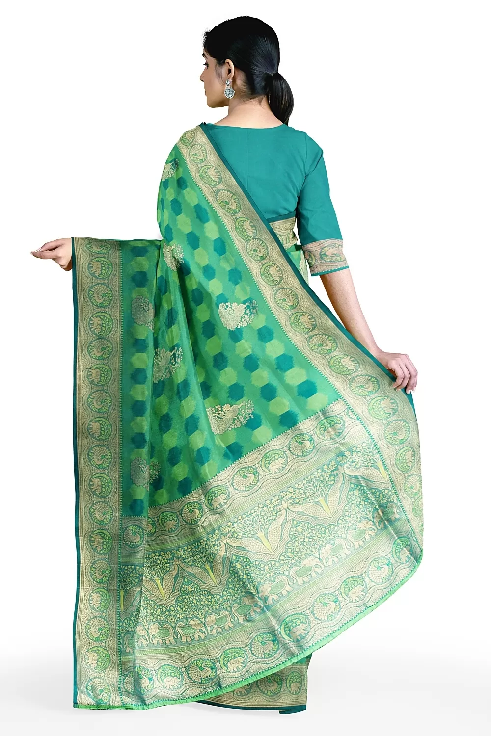 Green Bangalore Soft Silk Saree