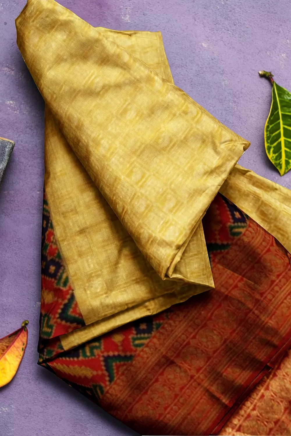 Mustard Banarsi Soft Silk Saree