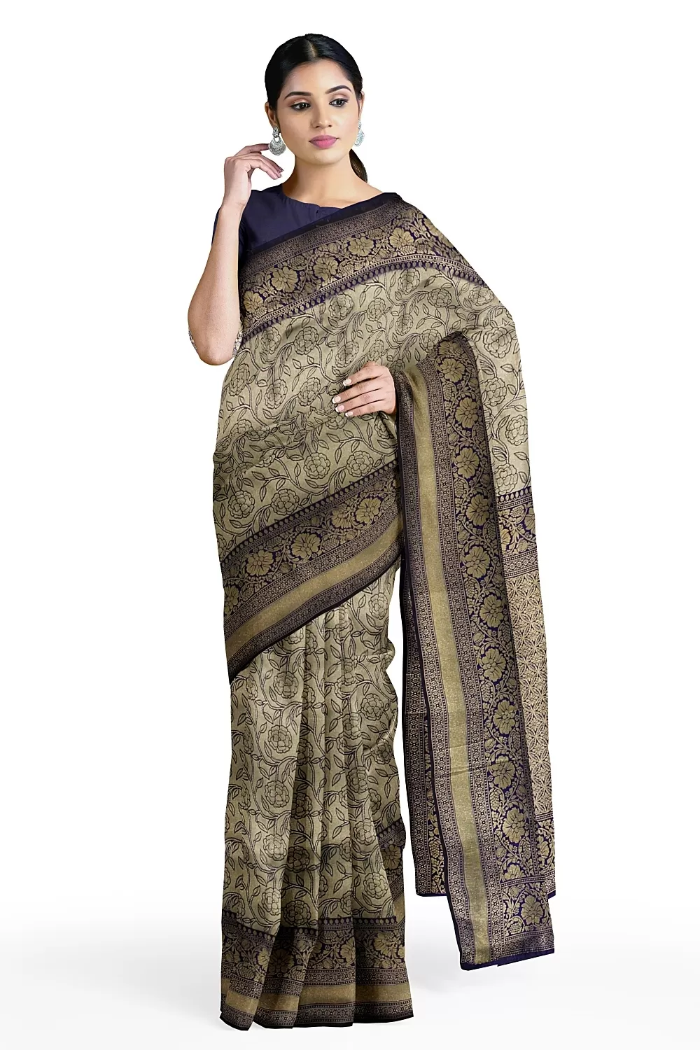 Blue Banarsi Silk Saree