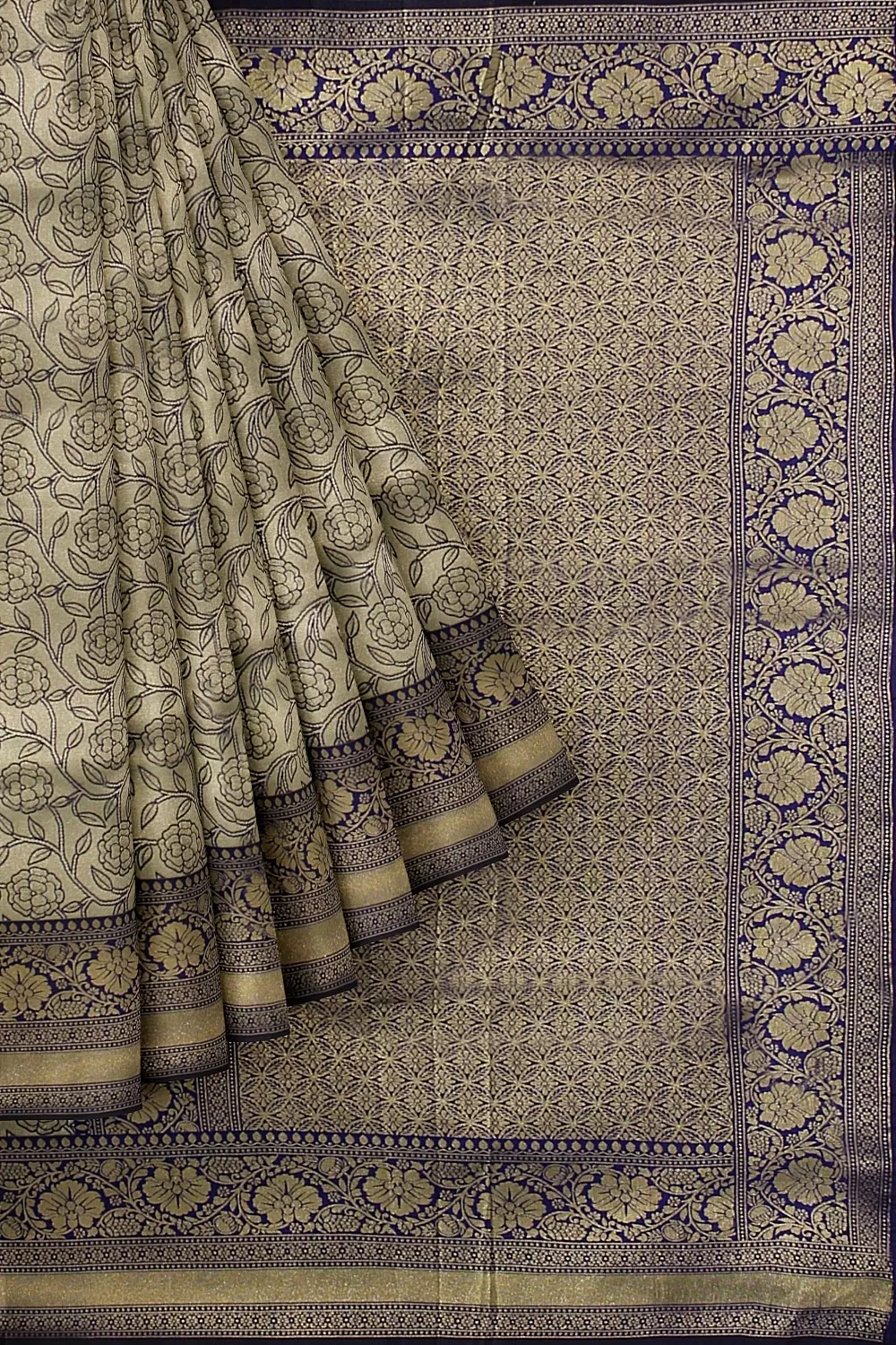 Blue Banarsi Silk Saree