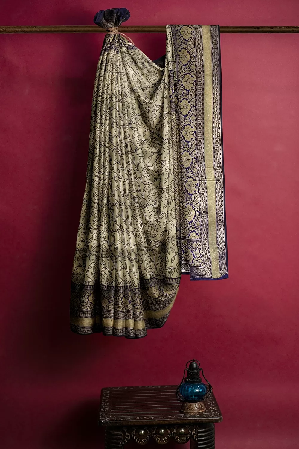 Blue Banarsi Silk Saree