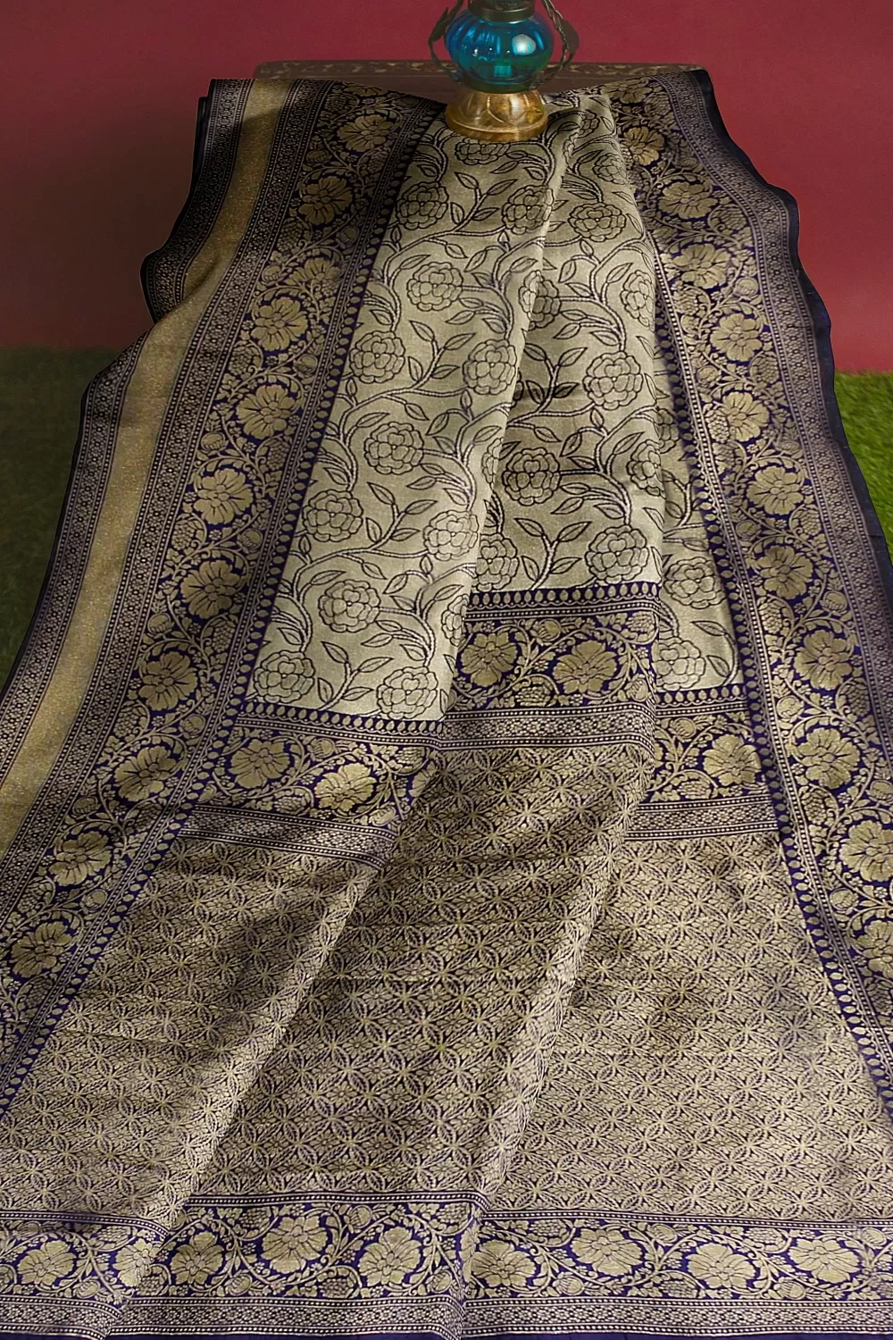 Blue Banarsi Silk Saree