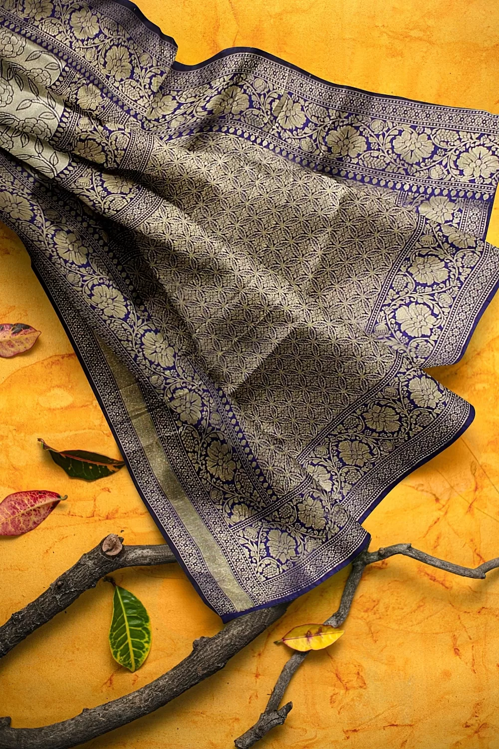 Blue Banarsi Silk Saree