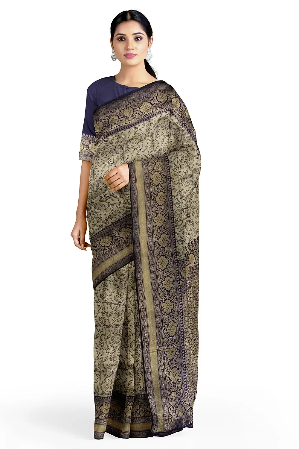 Blue Banarsi Silk Saree