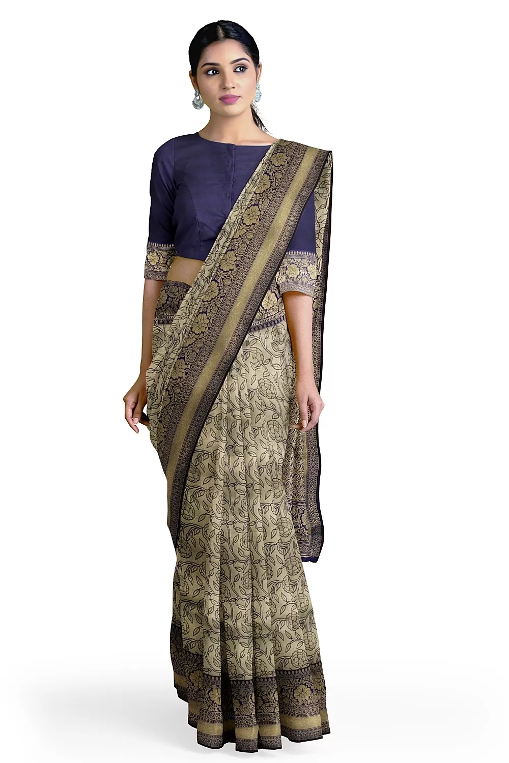 Blue Banarsi Silk Saree