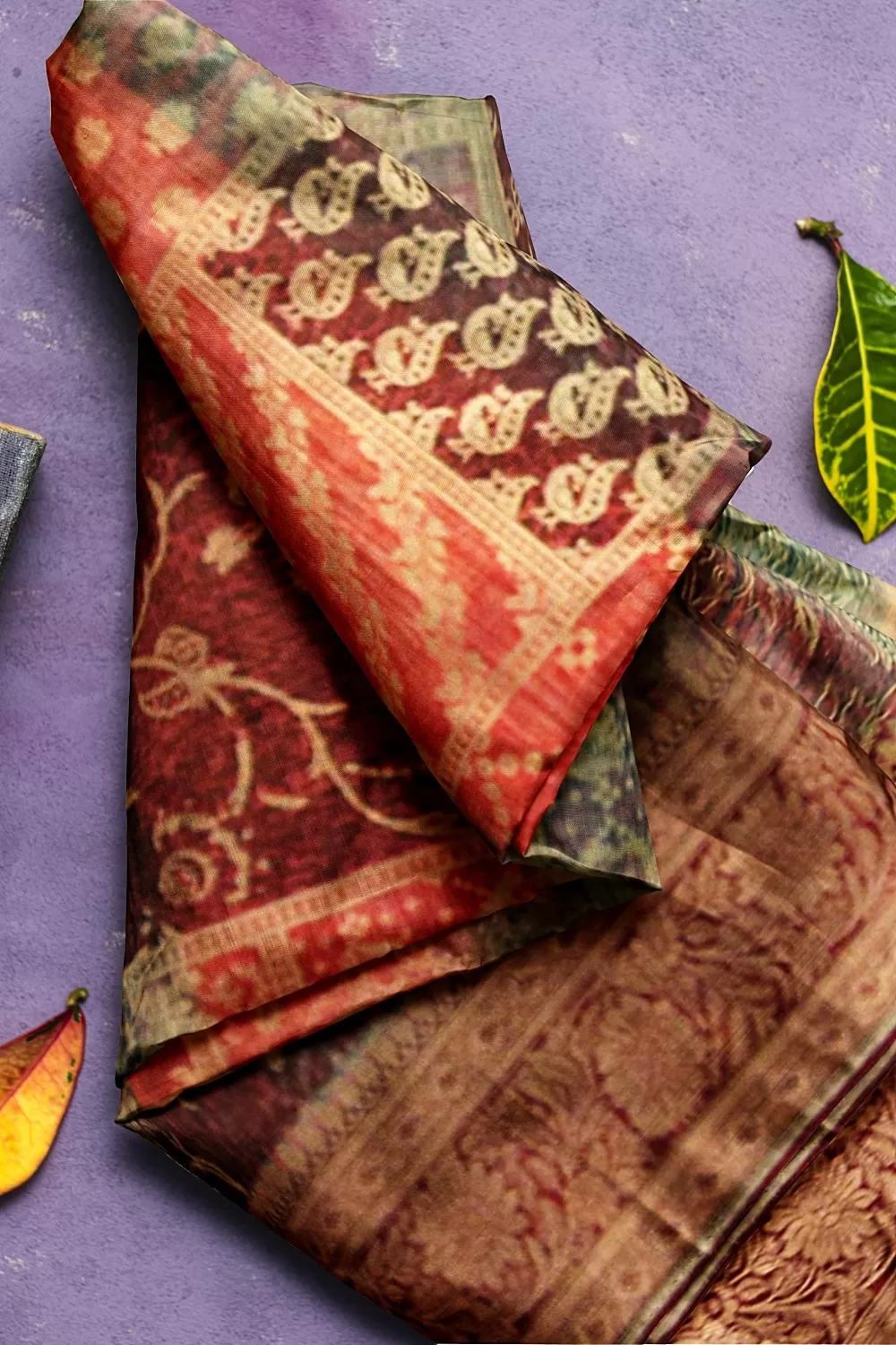 Multi Banarsi Soft Silk Saree