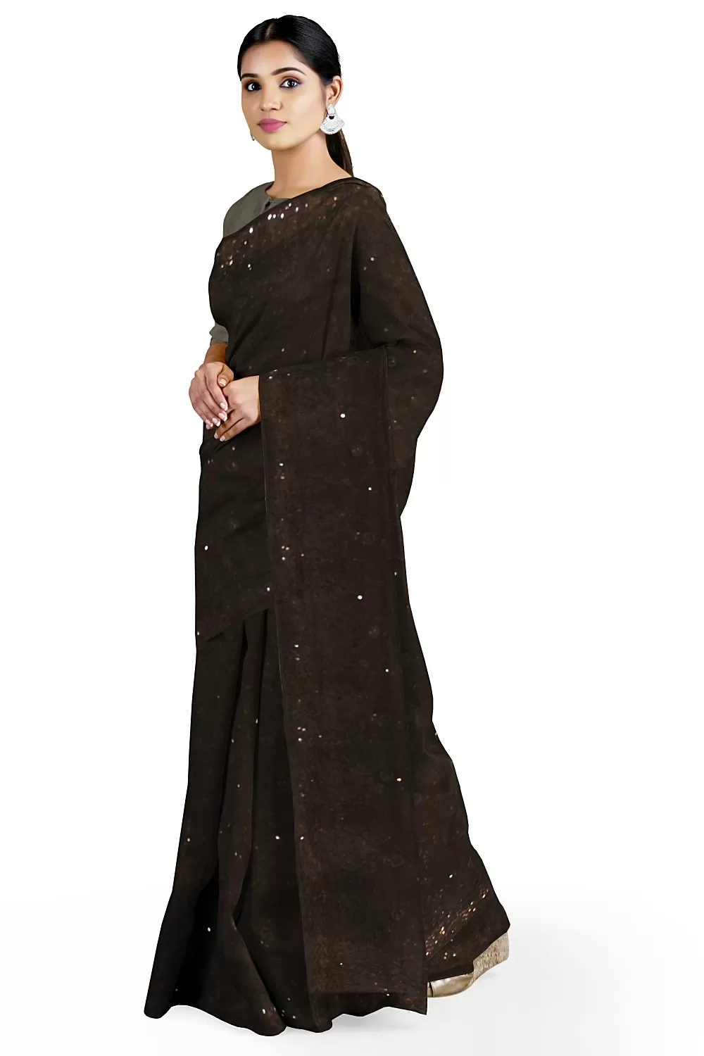 Black Georgette Saree