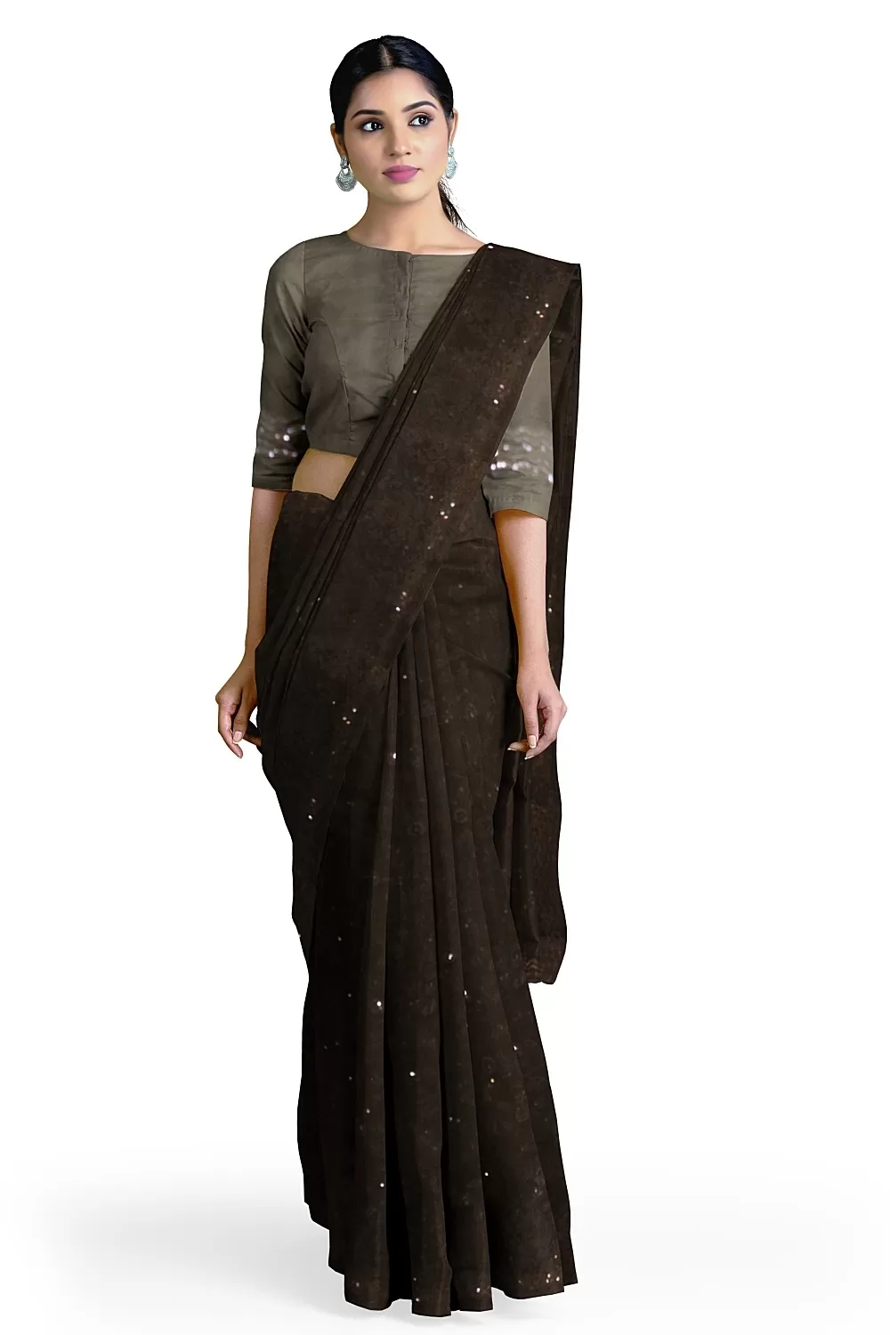 Black Georgette Saree