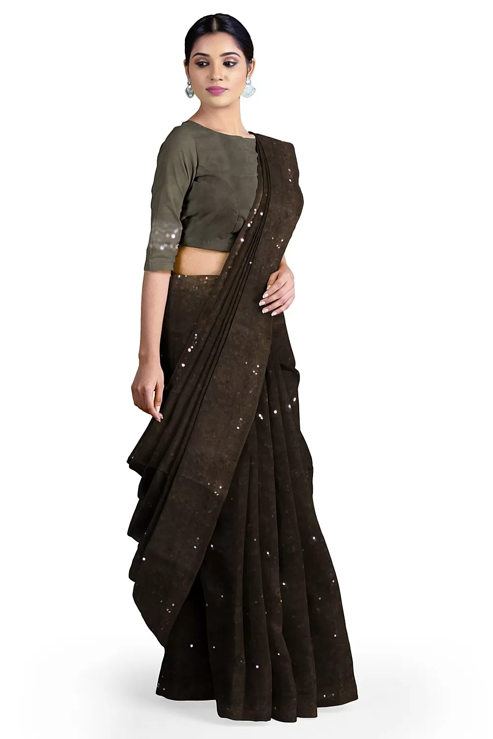 Black Georgette Saree