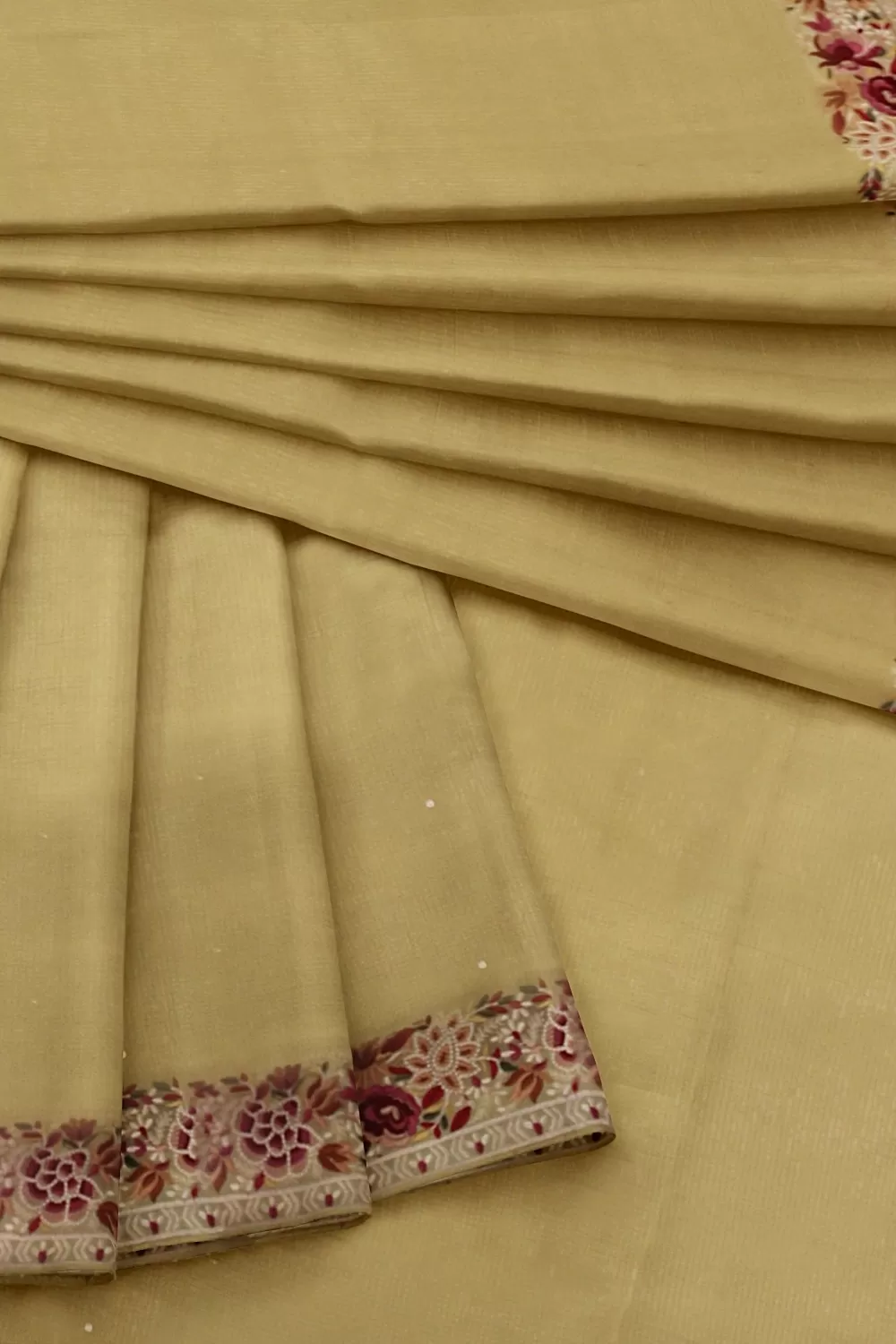 Lemon Yellow Georgette Saree