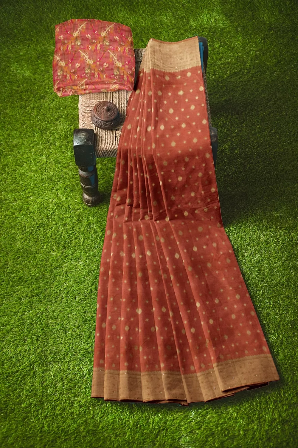 Carrot Organza Saree