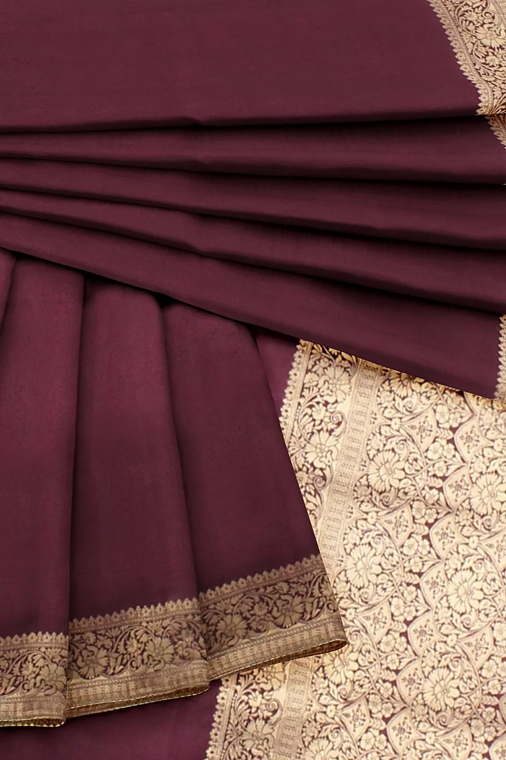 Purple Banarsi Dola Silk Saree