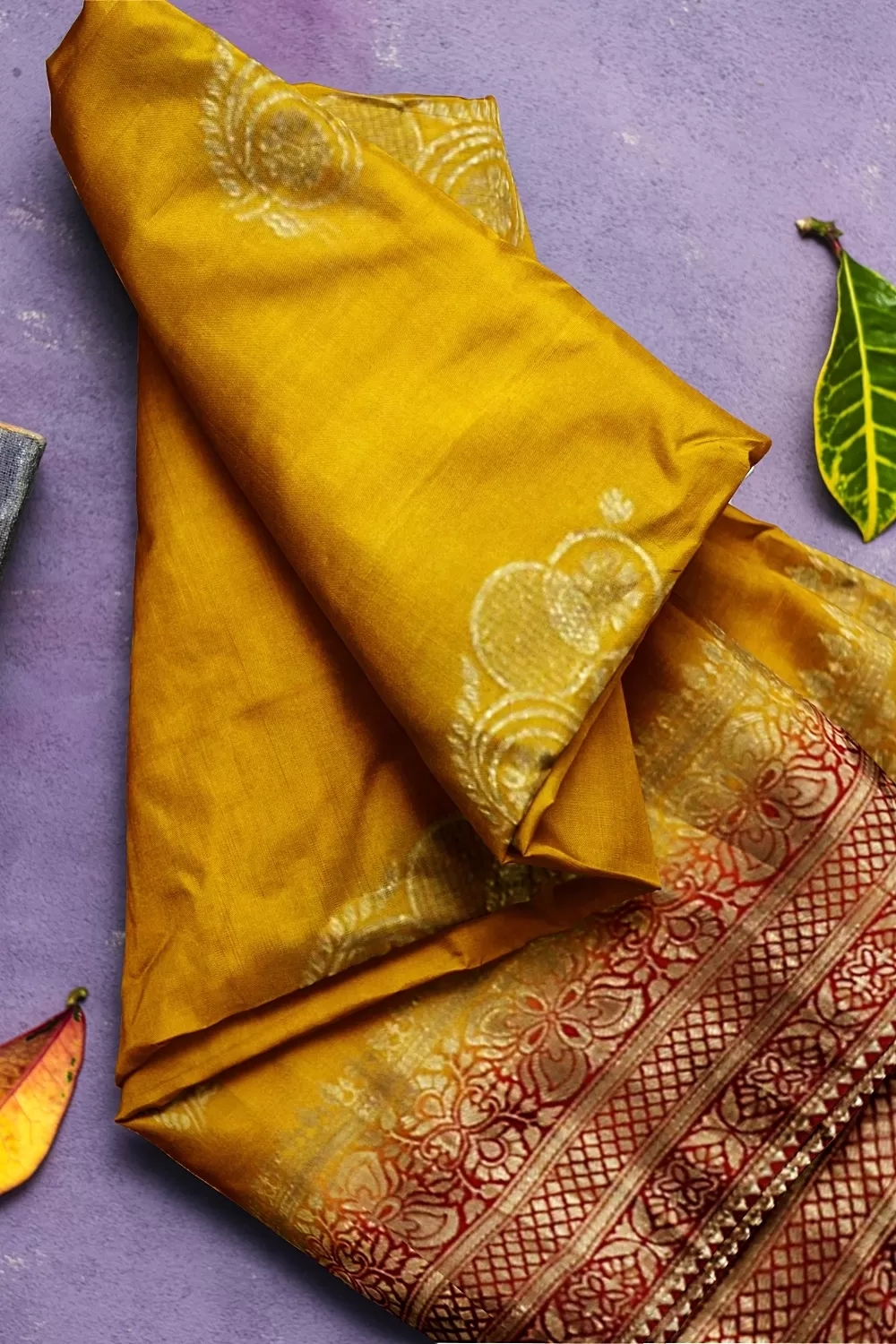 Yellow Banarsi Dola Silk Saree