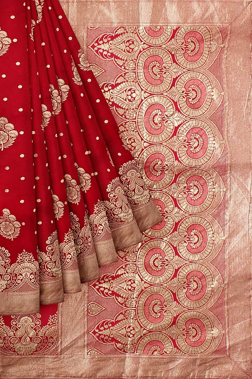 Pink Banarsi Dola Silk Saree