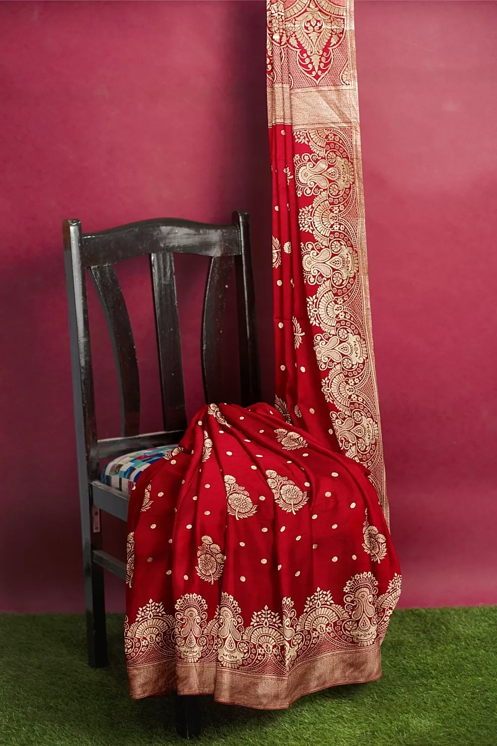 Pink Banarsi Dola Silk Saree