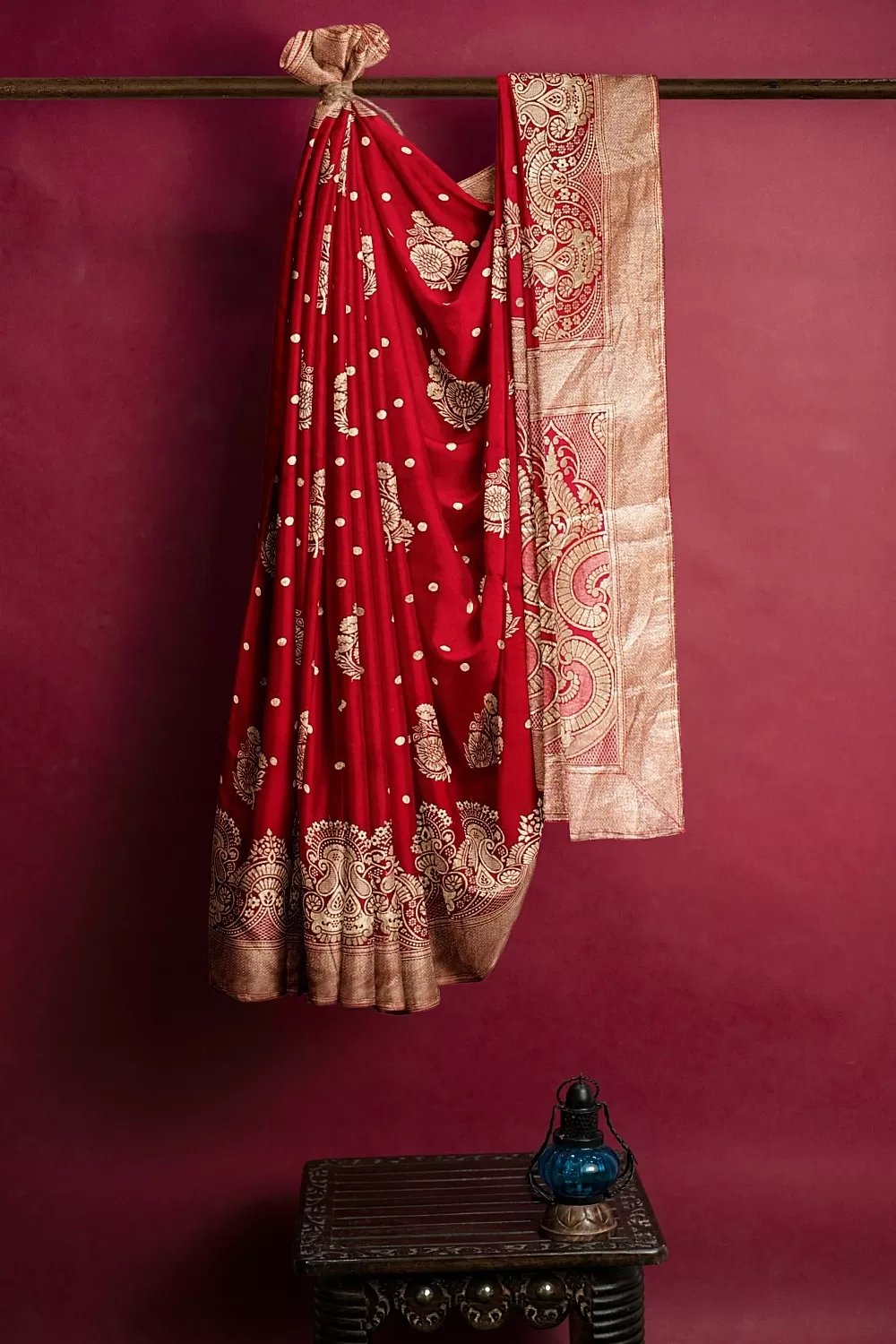 Pink Banarsi Dola Silk Saree