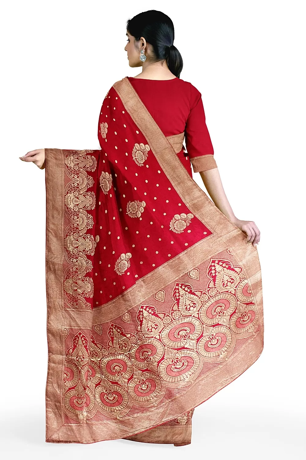 Pink Banarsi Dola Silk Saree