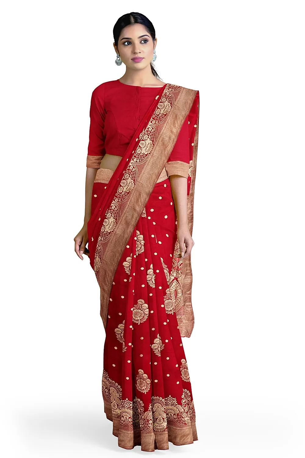 Pink Banarsi Dola Silk Saree