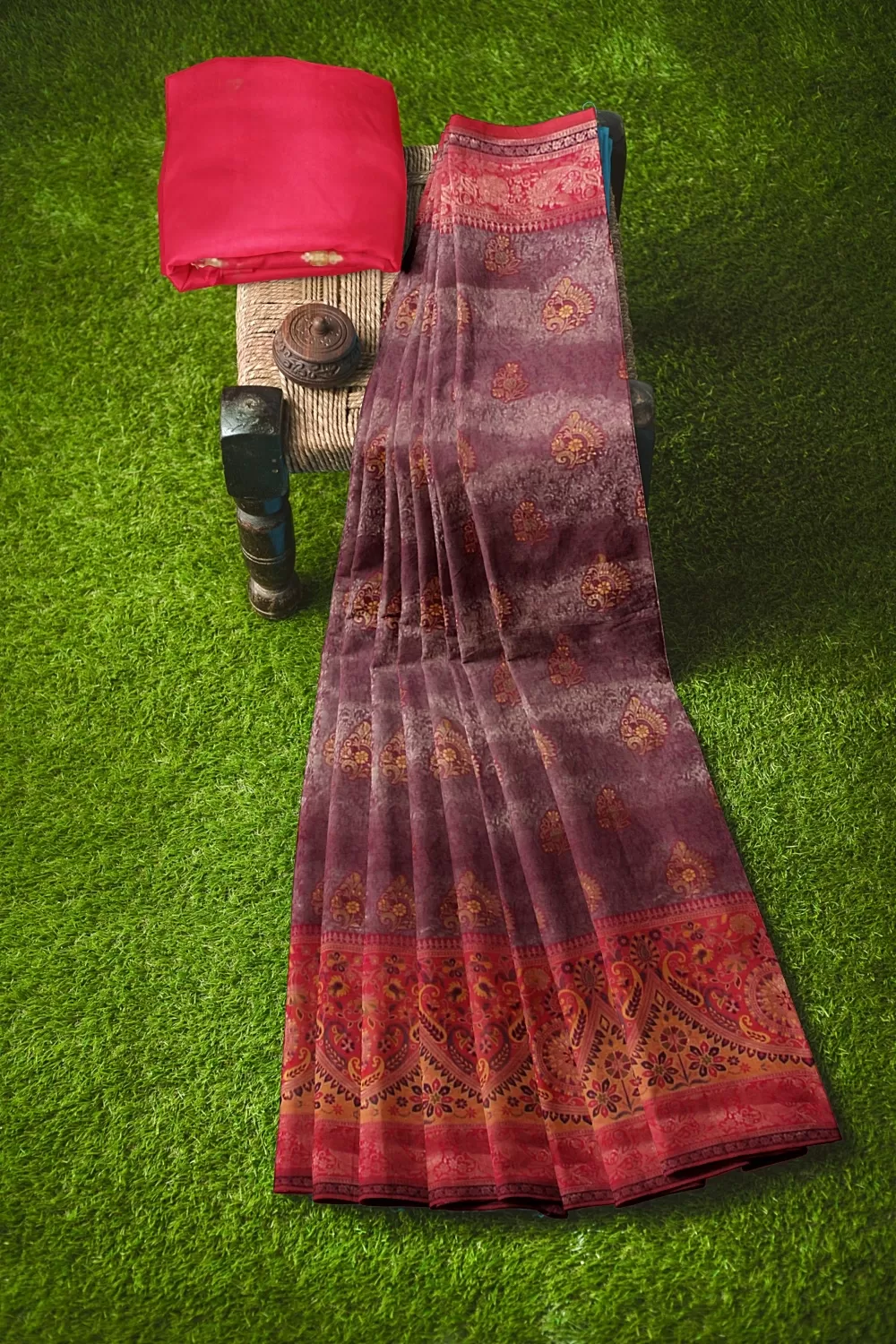 Move Two Tone Banarsi Silk Saree