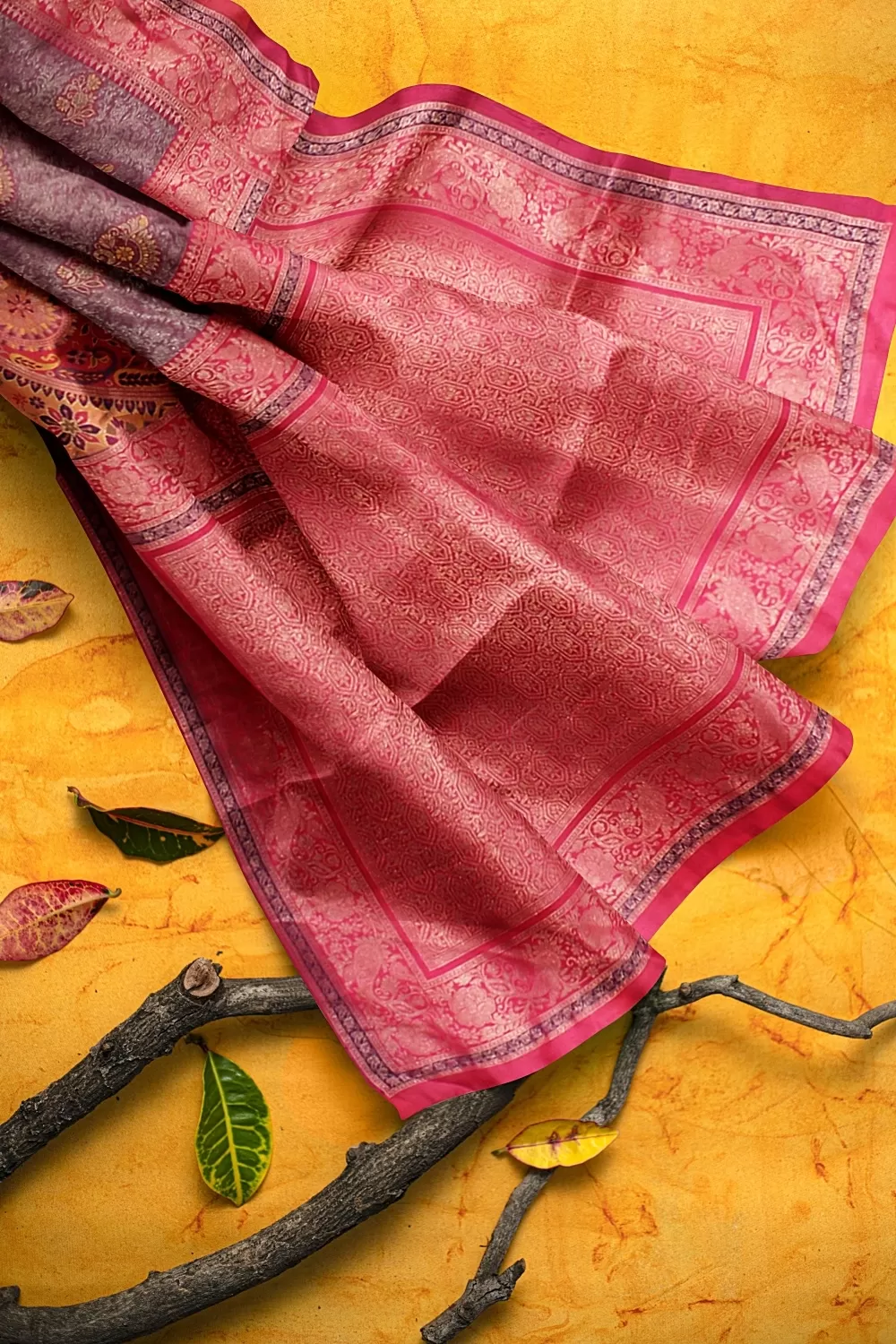 Move Two Tone Banarsi Silk Saree