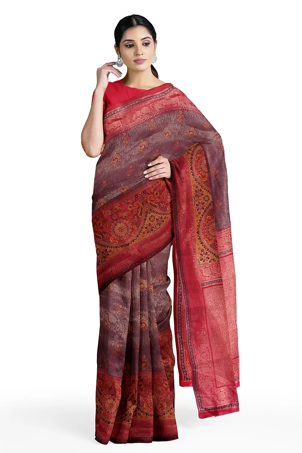 Move Two Tone Banarsi Silk Saree