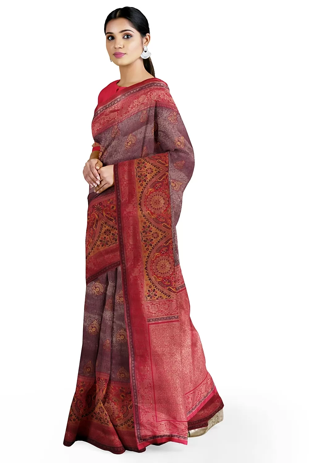 Move Two Tone Banarsi Silk Saree