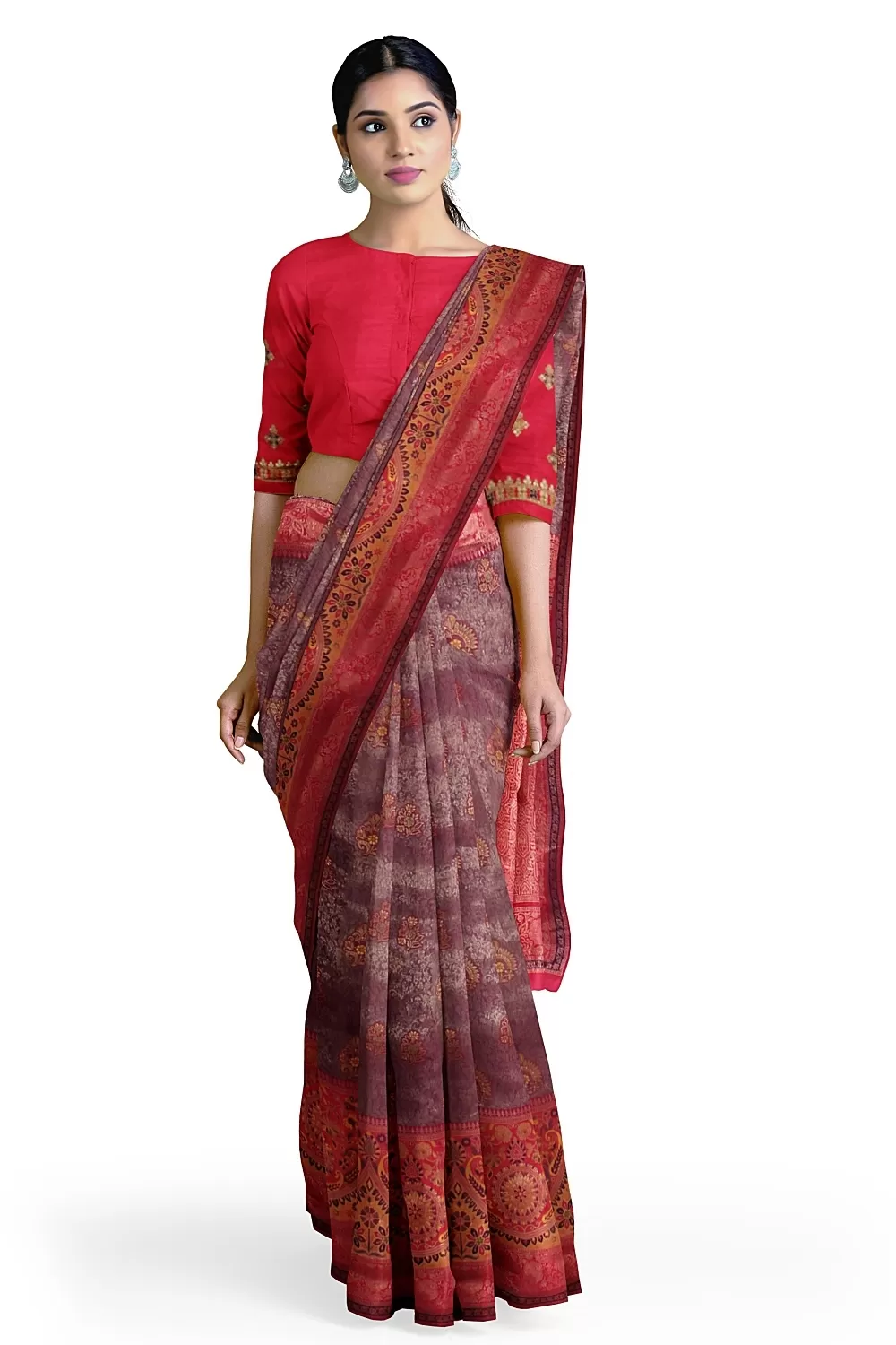 Move Two Tone Banarsi Silk Saree