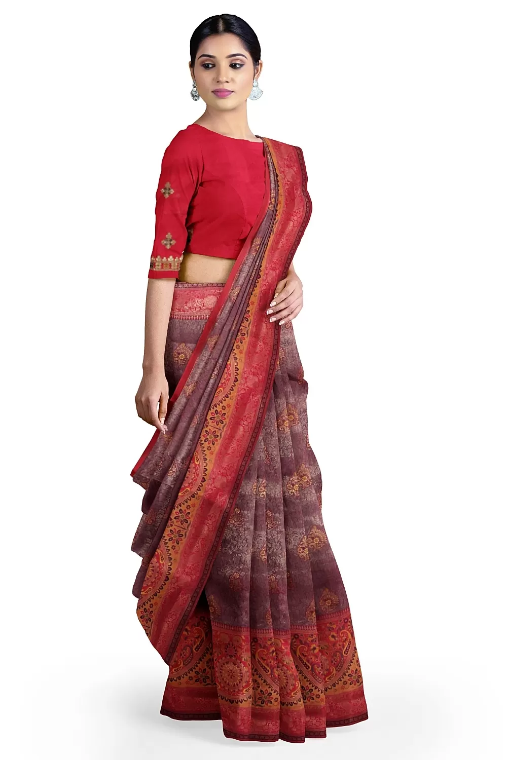 Move Two Tone Banarsi Silk Saree