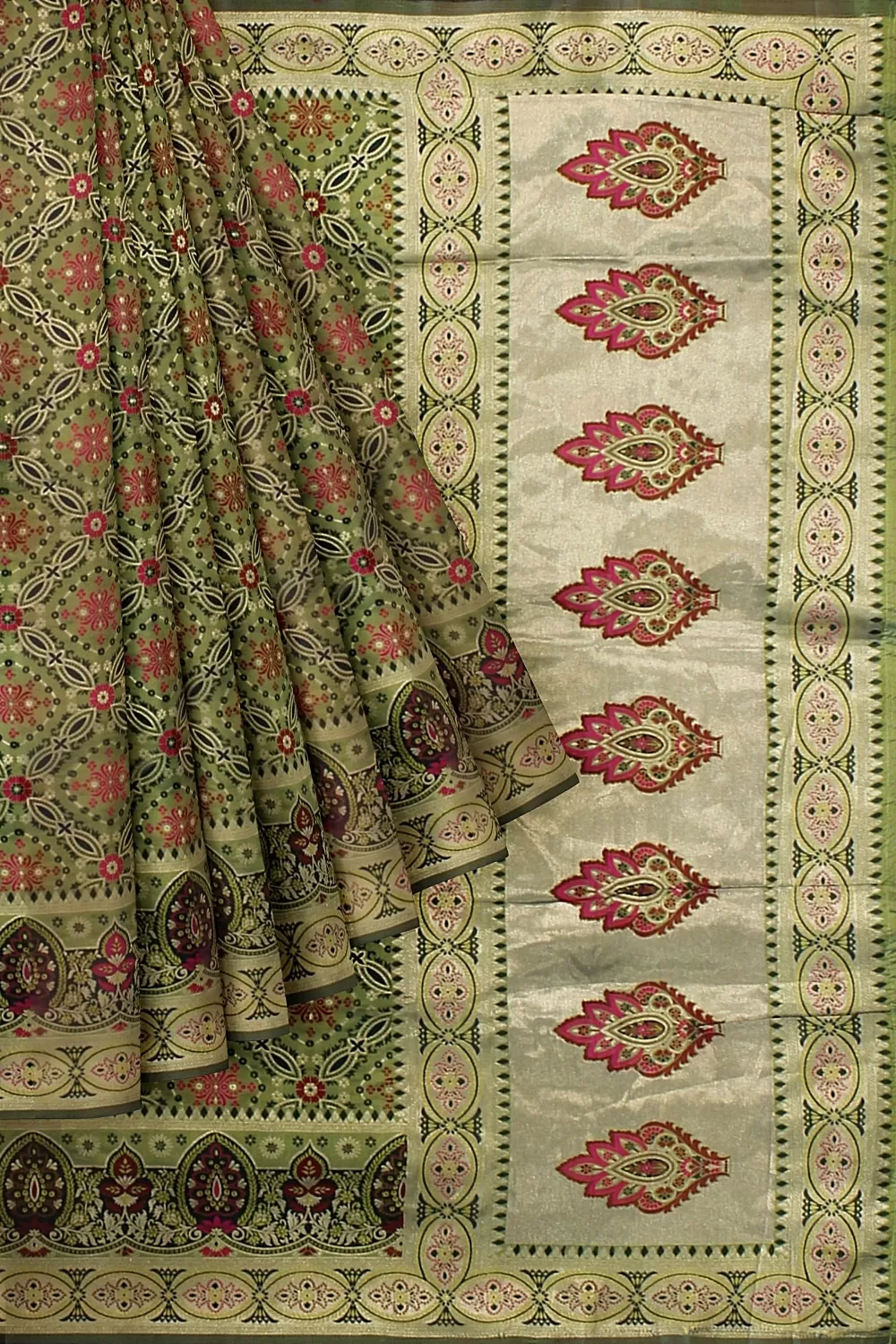 Green Banarsi Silk Saree