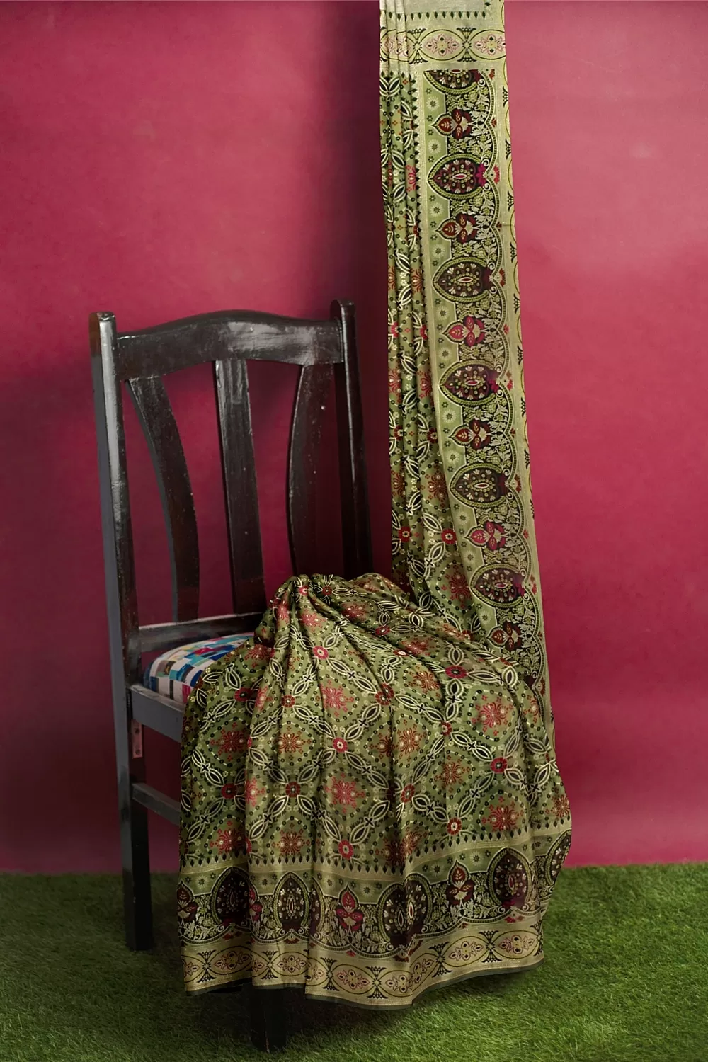Green Banarsi Silk Saree