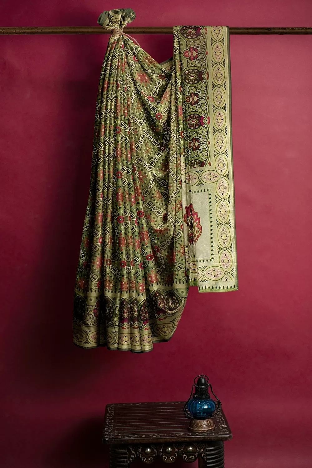 Green Banarsi Silk Saree