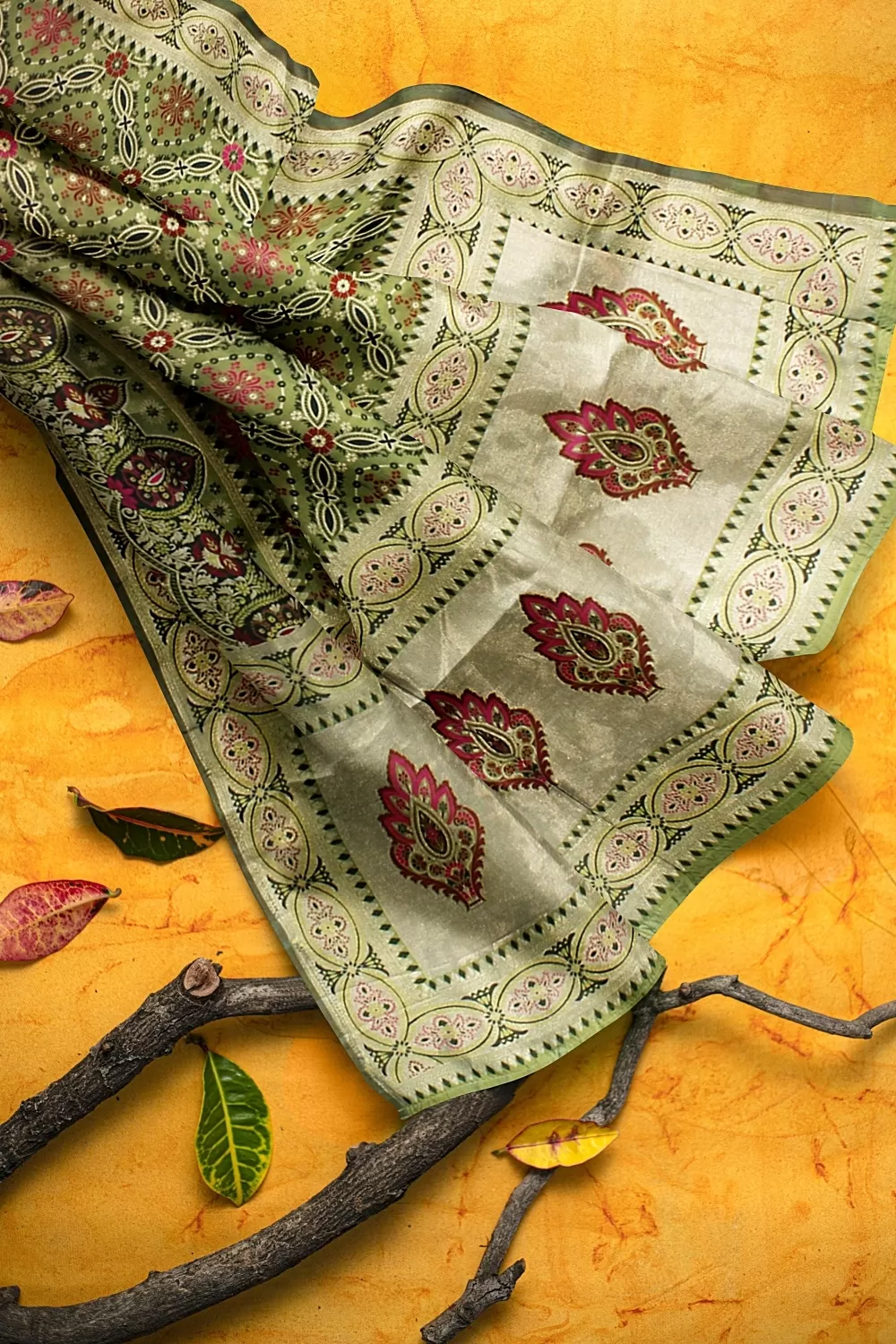 Green Banarsi Silk Saree