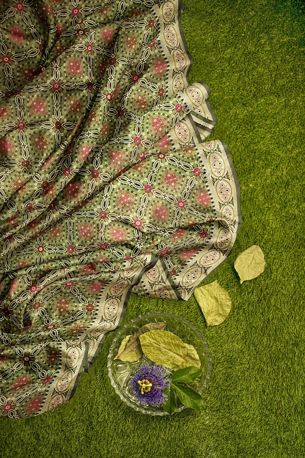 Green Banarsi Silk Saree