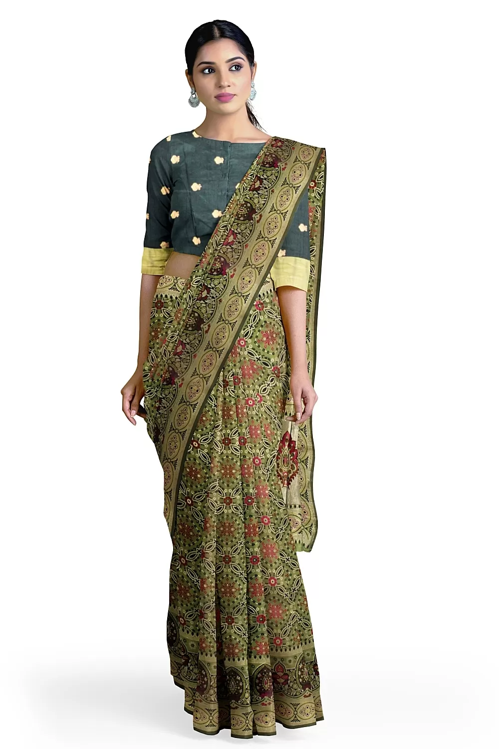 Green Banarsi Silk Saree