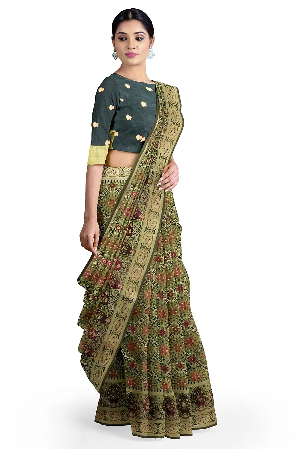 Green Banarsi Silk Saree