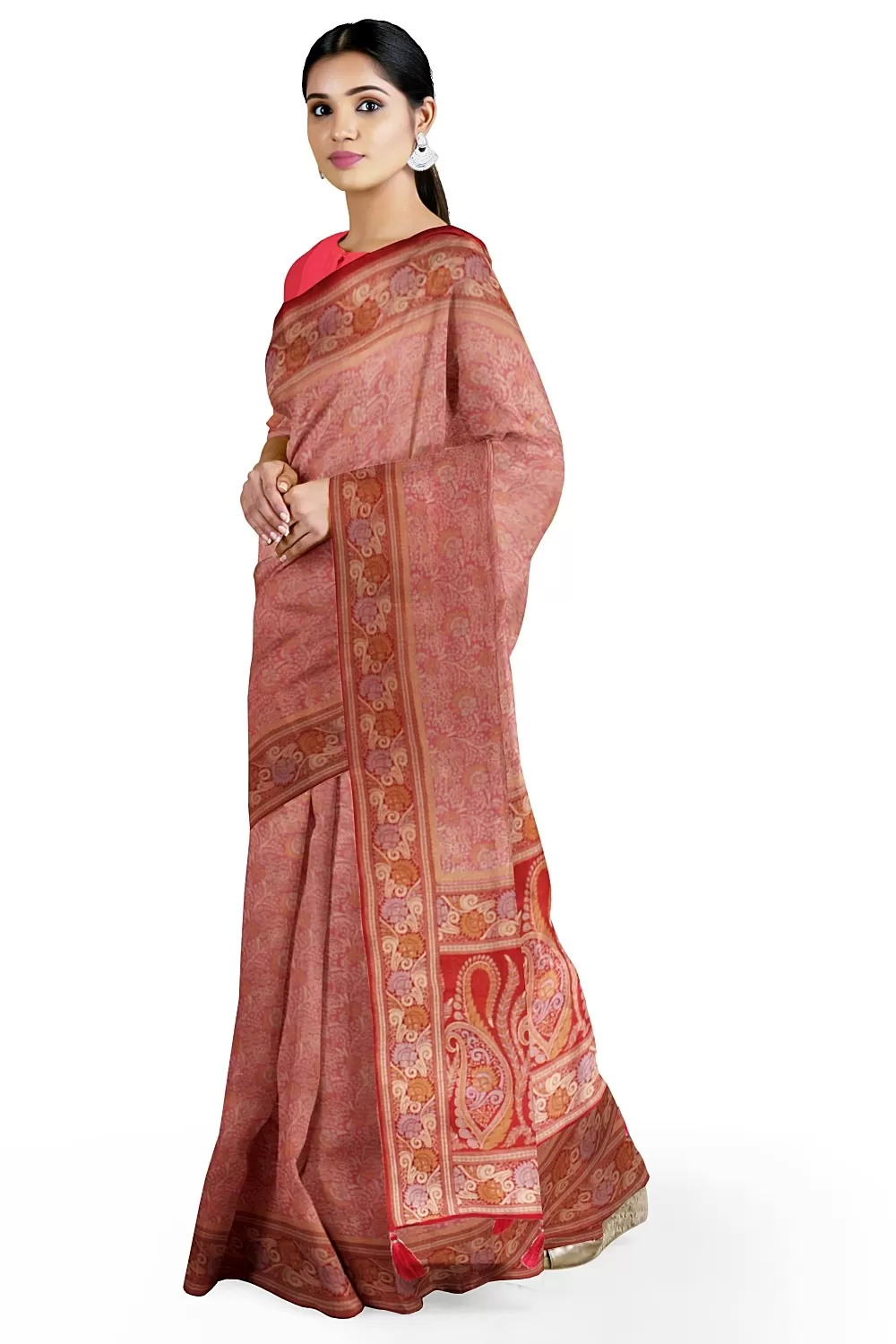 Hot Pink Soft Silk Sarees