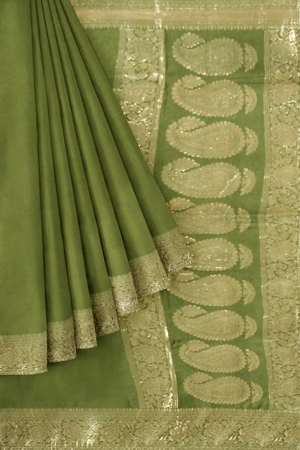 Mehandi Green soft Silk Sarees