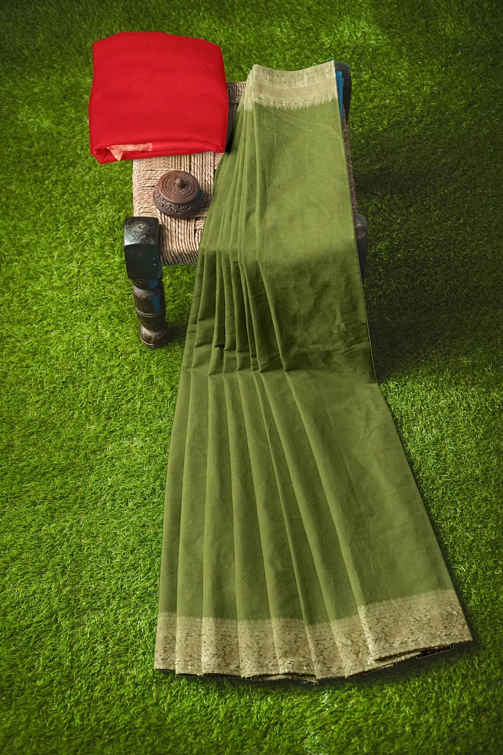 Mehandi Green soft Silk Sarees