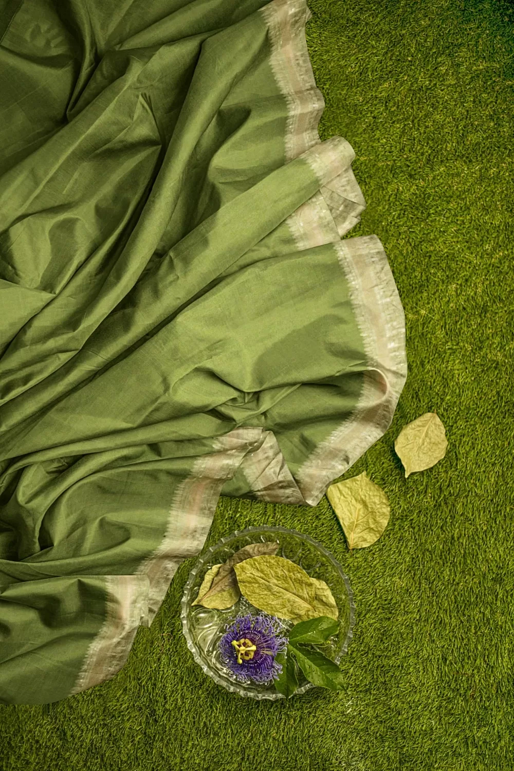 Mehandi Green soft Silk Sarees