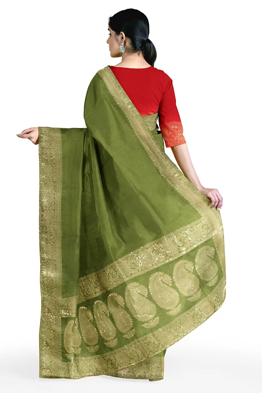 Mehandi Green soft Silk Sarees