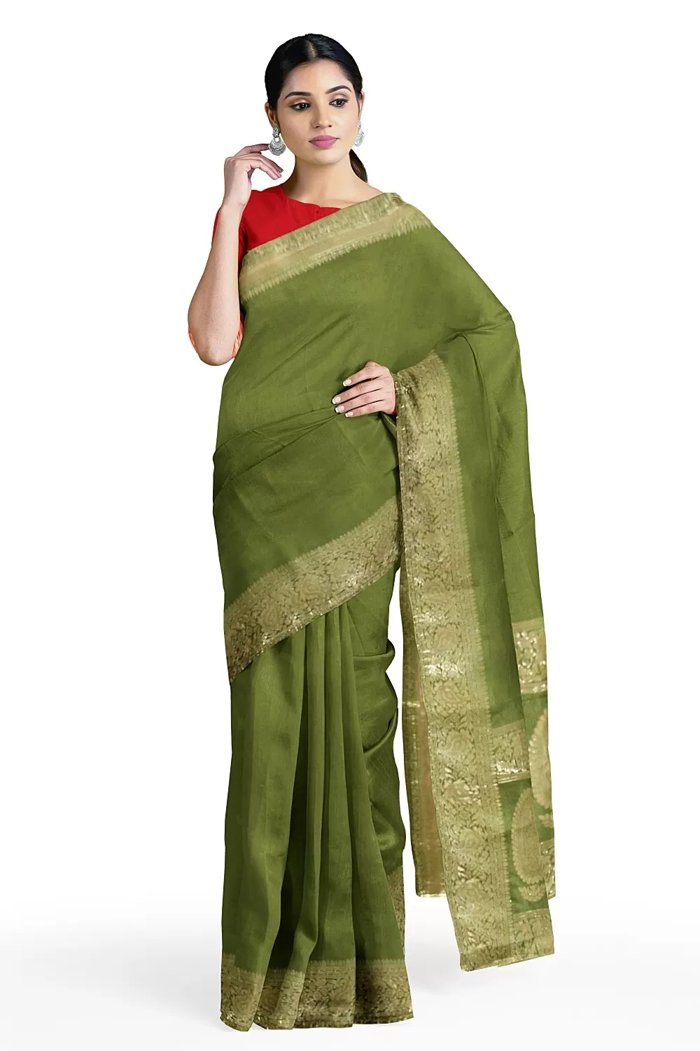 Mehandi Green soft Silk Sarees