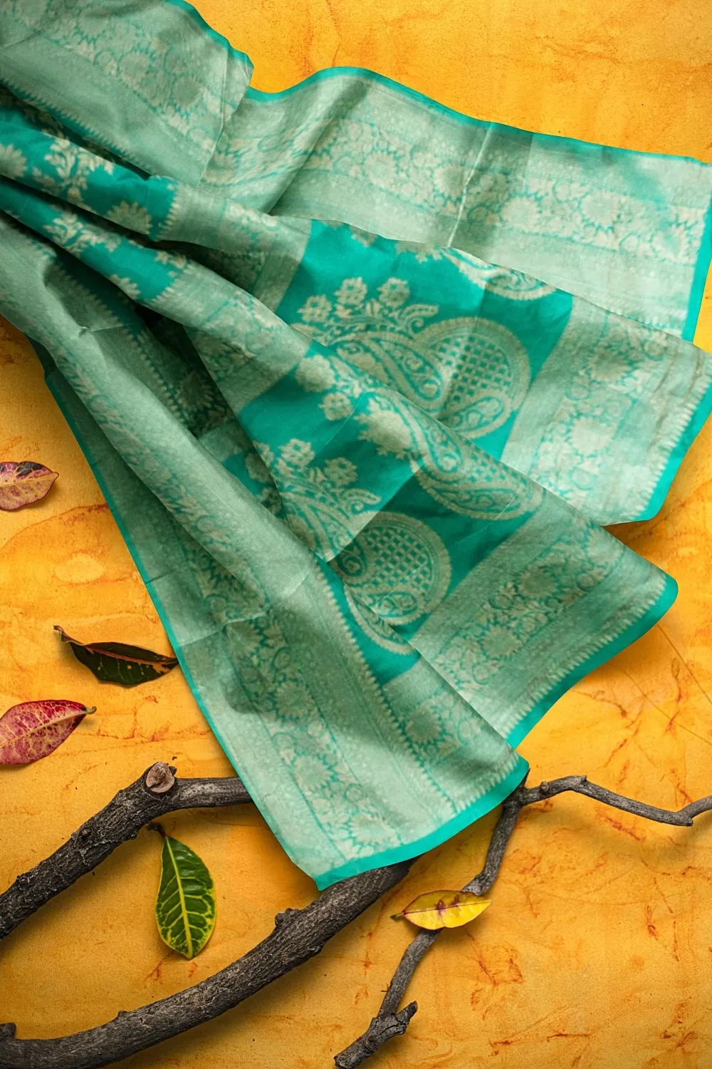 Green Colour Soft Silk Sarees