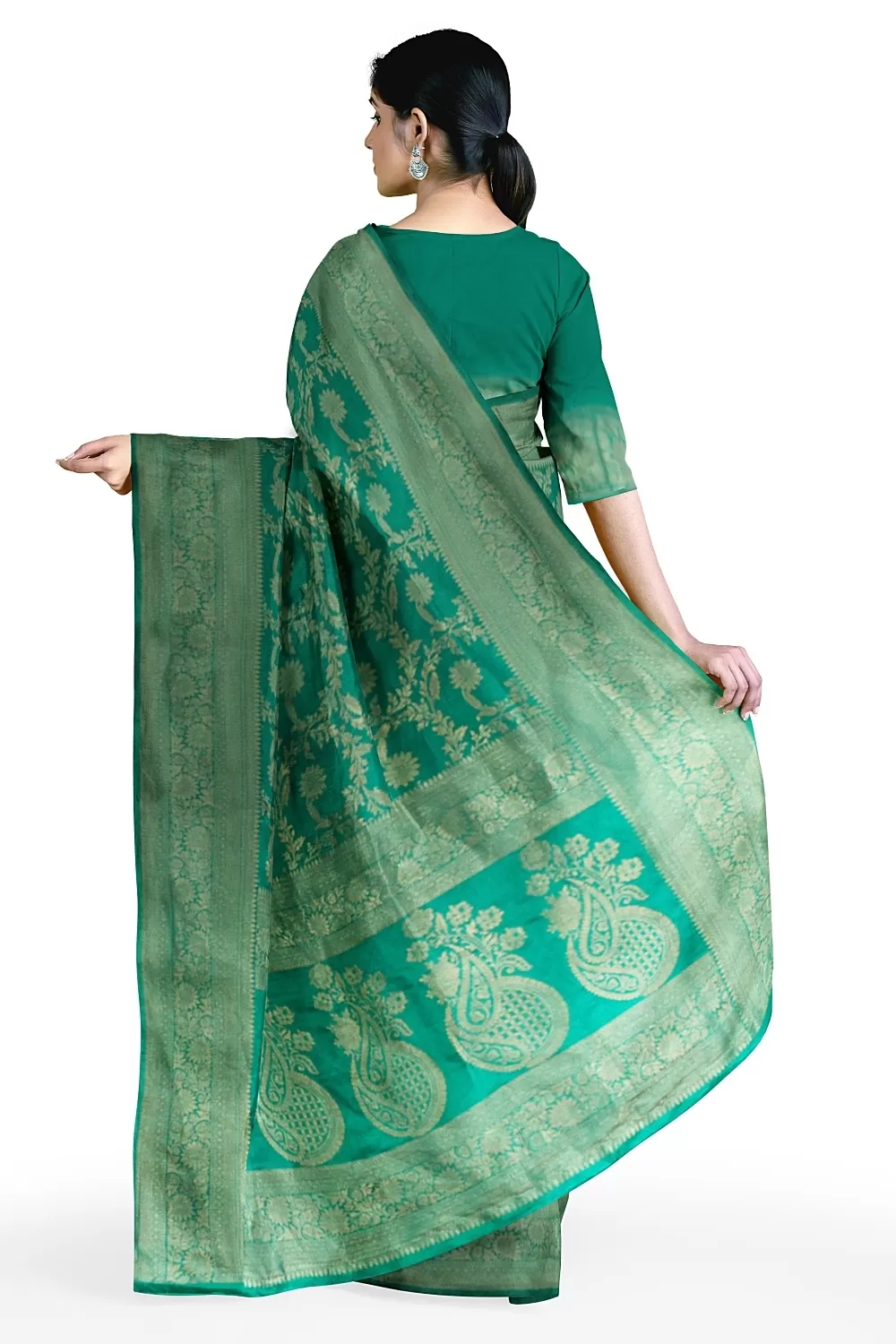 Green Colour Soft Silk Sarees