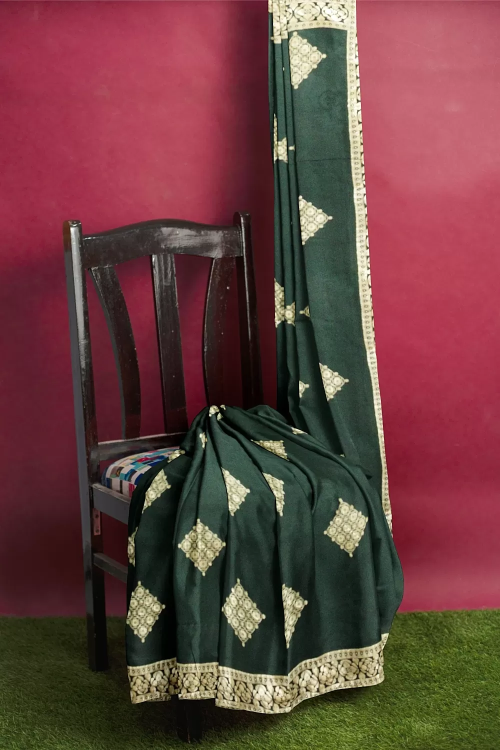 Bottle Green Soft Silk Sarees