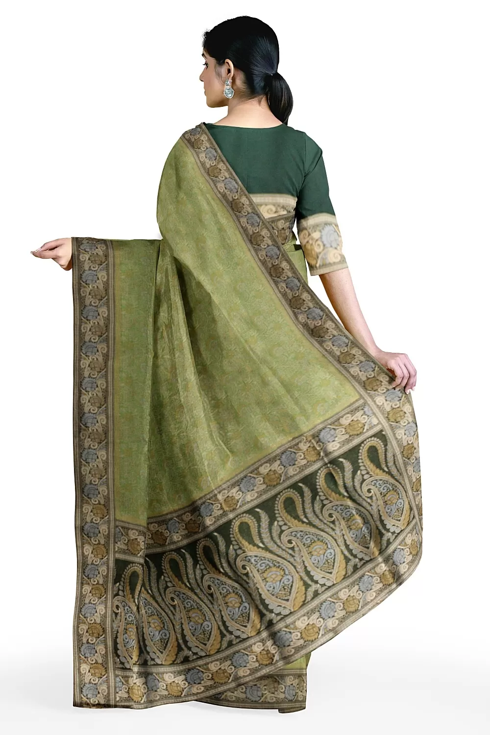 Parrot Colour Silk Sarees