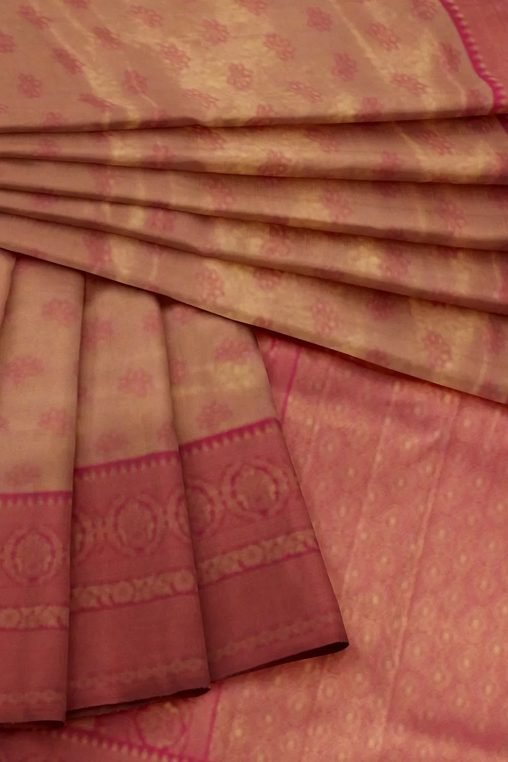 Peach Colour Soft Silk Sarees