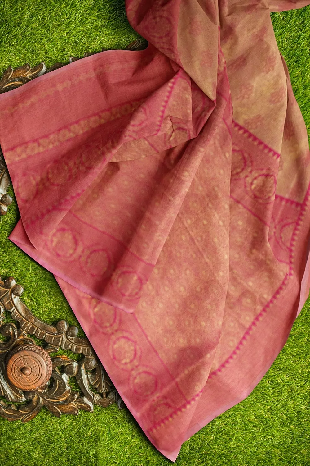 Peach Colour Soft Silk Sarees