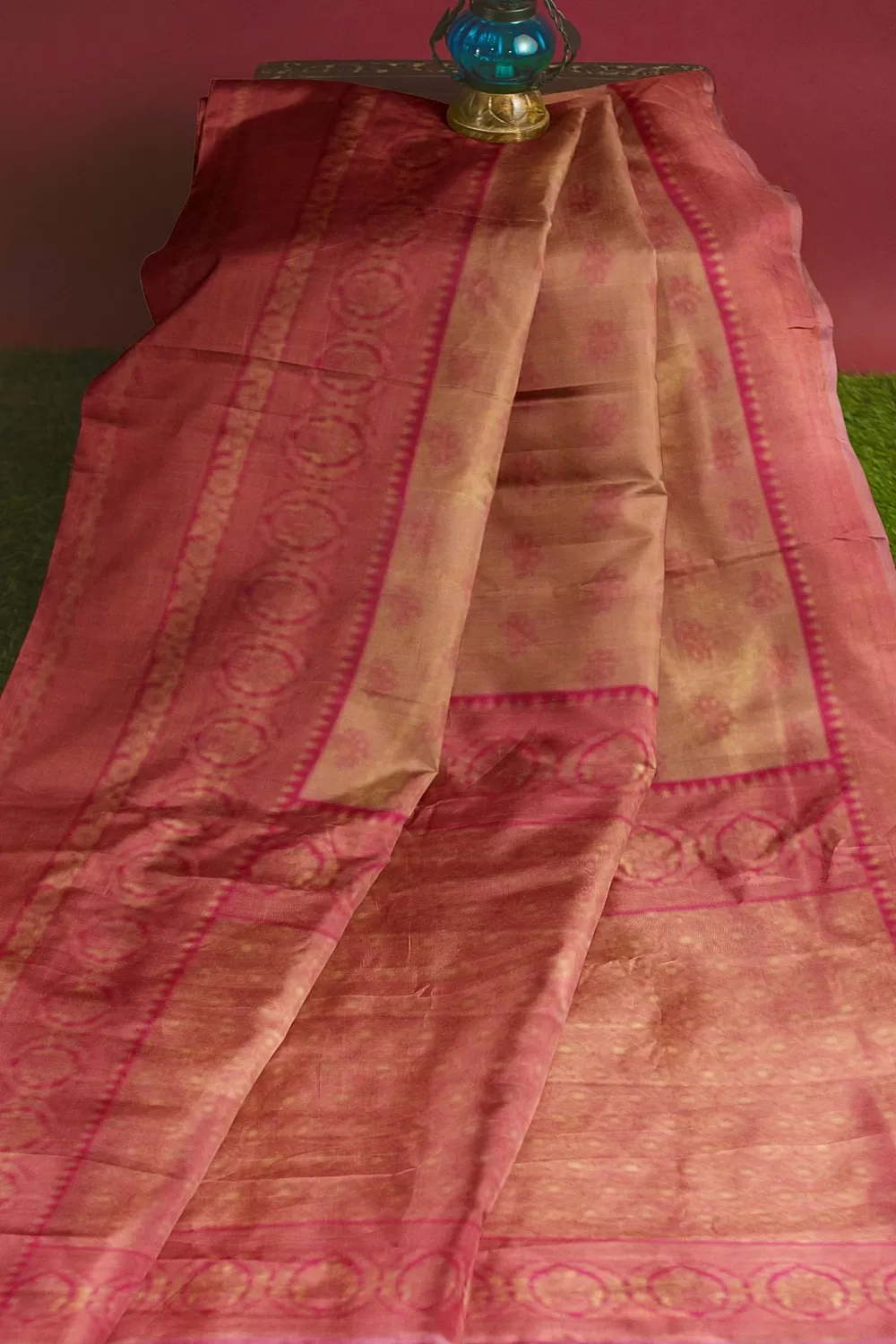 Peach Colour Soft Silk Sarees